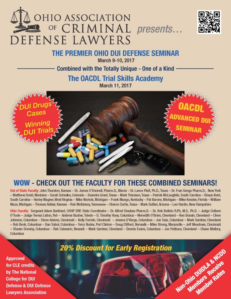 Seminar: The Science, The Law And The Litigation In Ohio DUI/OVI Cases ...